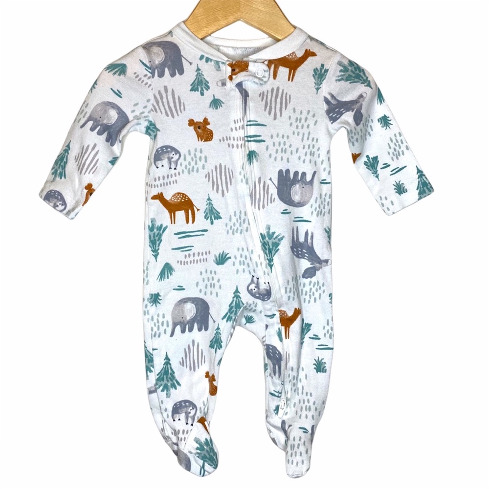 Little Planet Organic Animal 2 Way Zip Footie P